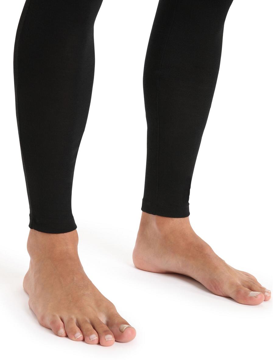 Icebreaker Merino 175 Everyday Thermal Férfi Leggings Fekete | HU 1139XYUF